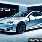 테슬라 전기차의 글로벌 시장 판매량 - **Prompt 1: The Electric Vehicle Race - Tesla vs. BYD Innovation**
    "A sleek, futuristic silver T...